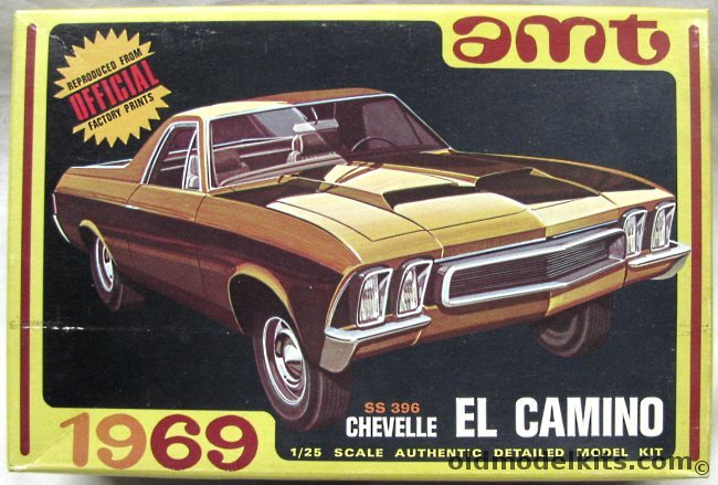 AMT 1/25 1969 Chevrolet El Camino - Stock  / Custom / Drag, Y914-200 plastic model kit